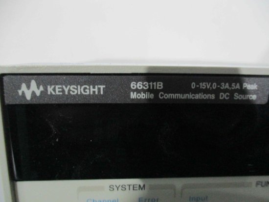 中古 KEYSIGHT AGILENT MOBILE COMMUNICATIONS DC SOURCE 66311B モバイル通信 DC ソース  0-15V 0-3A 5A PEAK 通電OK - growdesystem