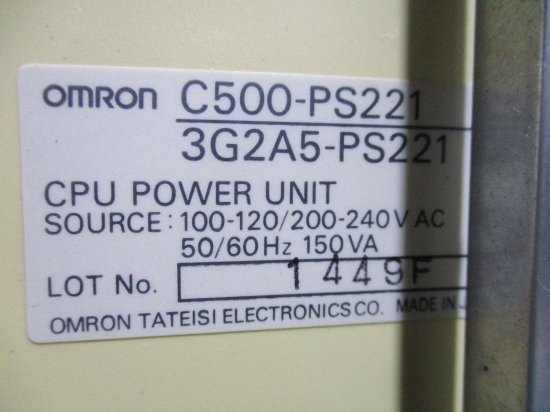 中古 OMRON C500-PS221 / CPU11-V1 SYSMAC / PRO23 3G2A5-PRO23 / OD412  3G2A5-OD412*3/II101/ Bc051 - growdesystem