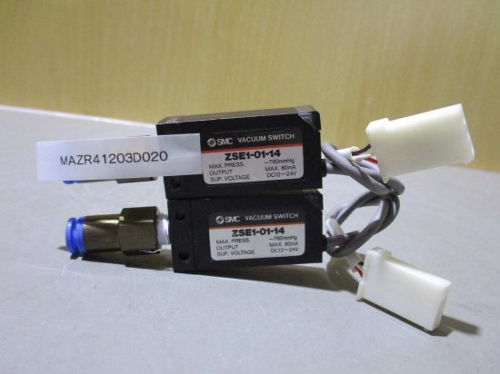 中古 SMC VACUUM SWITCH ZSE1-01-14 小型圧力スイッチ(2個セット) - growdesystem