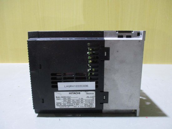 中古HITACHI WJ200 INVERTER WJ200-015LF VER 2.0 200V 1.5kW 3PH 10.8/9.0A -  growdesystem