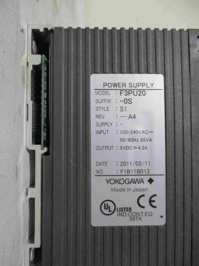 中古YOKOGAWA  F3BU09/F3PU20/PU20-05/SP76-7N/LC11-1F/RZ81-OF/NC34-ON/ADD4-DV/XD64-3F/YD64-1P/WD64-3P  - growdesystem