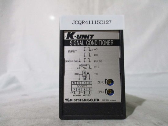 中古 M-SYSTEM K-UNIT SIGNAL CONDITIONER KVS-A4-B 直流入力変換器