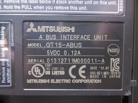 中古 MITSUBISHI GT1675M-VTBA100-240VAC 50/60Hz /GT15-ABUS 5VDC