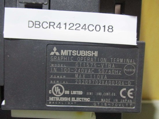 中古 MITSUBISHI GOT1000シリーズ タッチパネル GT15-QBUS/ GT1575