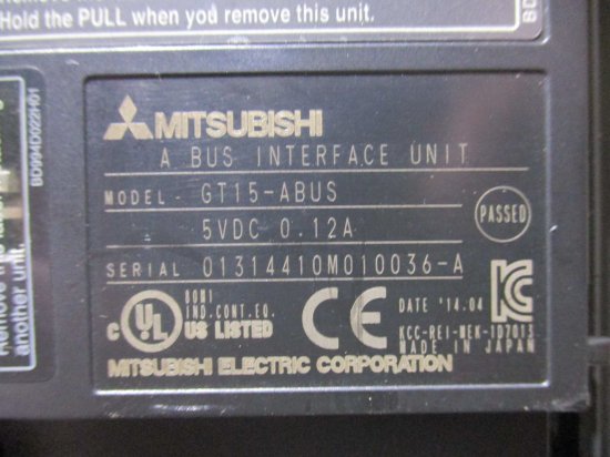 中古 MITSUBISHI GOT1000シリーズ GT15-ABUS 5VDC 0.12A/GT1662-VNBA