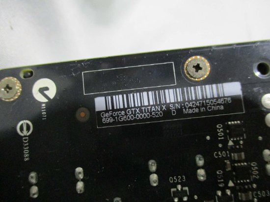 中古 NVIDIA MSI GeForce GTX TITAN X 12GB グラフィックボード - growdesystem