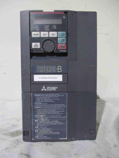 中古 MITSUBISHI INVERTER FR-B-3700 インバータ 3.7kW 400V - growdesystem