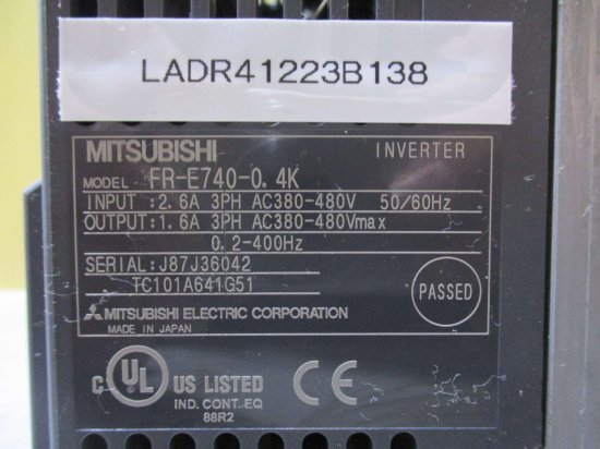 中古 MITSUBISHI INVERTER FR-E740-0.4K インバータ 400V - growdesystem