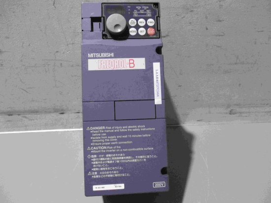 中古 MITSUBISHI INVERTER FR-B3-400 200Vインバーター 0.4KW - growdesystem