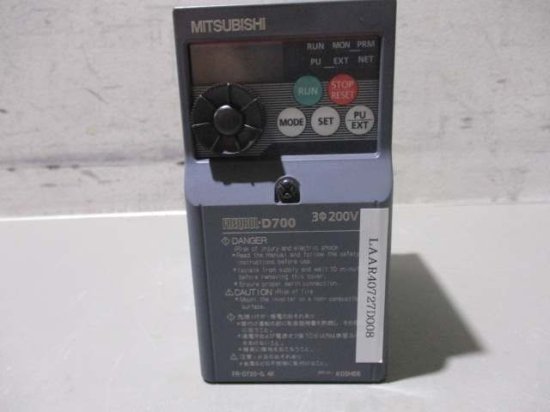 中古 MITSUBISHI FREQROL-D700 INVERTER FR-D720-0.4K インバータ 三相 200V -  growdesystem