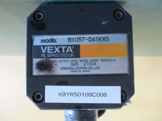 中古ORIENTAL MOTOR VEXTA AC SERVO MOTOR B1057-D41KXS 200W