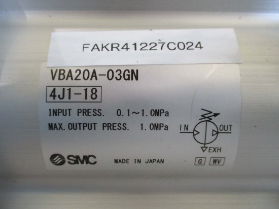 新古 SMC VBA20A-03GN 増圧弁 VBAシリーズ - growdesystem