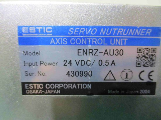 中古 ESTIC SERVO NUTRUNNER AXIS CONTROL UNIT ENRZ-AU30 - growdesystem