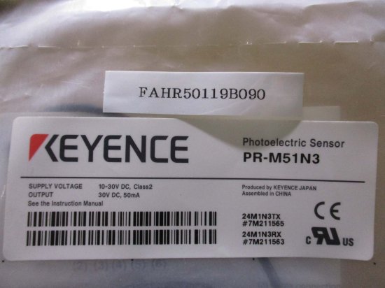 新古 KEYENCE PR-M51N1 PR-M51N3 T/R 超小型アンプ内蔵型光電センサ PR-M/F シリーズ フラット 透過型  ケーブルタイプ - growdesystem