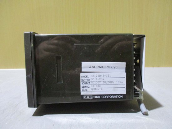 中古DKK・TOA HB-121DA パネル型pH/ORP調節計 AC100V 10VA - growdesystem