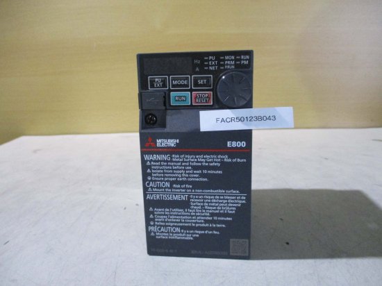 新古 MITSUBISHI ELECTRIC FR-E820-0.4K-1 AC200-240V 三菱電機