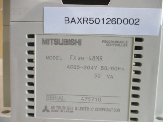 中古MITSUBISHI 三菱 シーケンサ FX2N-48MR AC85-264V 50VA - growdesystem