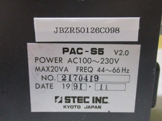 中古STEC INC PAC-S5 POWER AC100-230V MAX20VA FREQ 44-66HZ マスフロー用アクセサリ 通電OK -  growdesystem