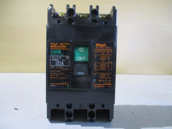 中古Fuji Electric EA53B BB3BEB-020 漏電遮断器 富士電機 AC220V 5KA 