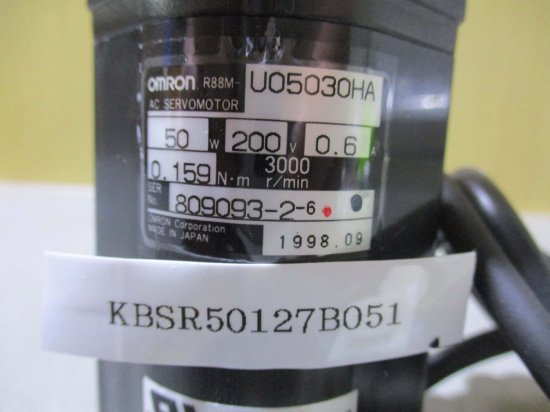 中古 OMRON AC SERVO MOTOR R88M-U05030HA ACサーボモーター - growdesystem