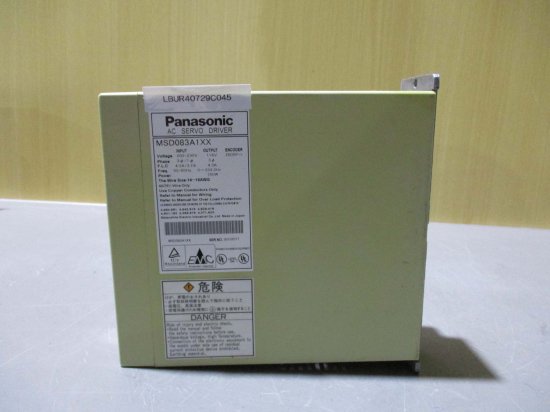 中古 Panasonic AC SERVO DRIVER MSD083A1XX ACサーボドライバ 750W