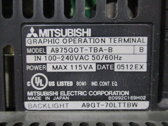 中古 MITSUBISHI A BUS INTERFACE UNIT A9GT-QBUSS/GRAPHIC OPERATION