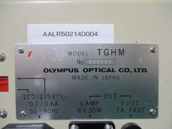 中古 OLYMPUS 顕微鏡用照明装置 TGHM - growdesystem