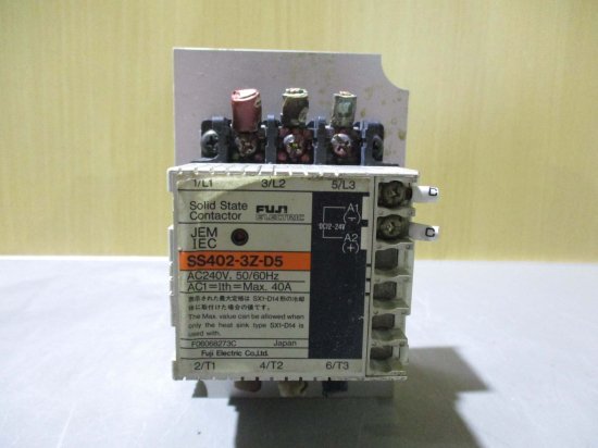 中古 FUJI SOLID STATE CONTACTOR SS402-3Z-D5 ソリッドステート コンタクタ /HEAT SINK SX1-D14  ヒートシンク - growdesystem