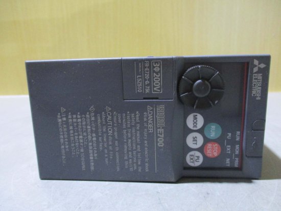 中古 MITSUBISHI INVERTER FR-E720-0.75Ｋ インバーター - growdesystem