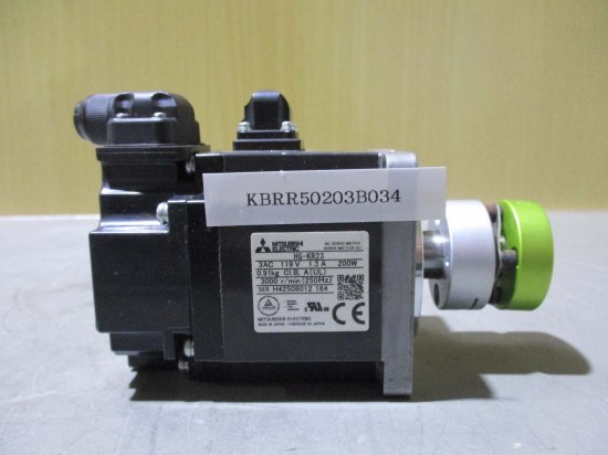 中古 MITSUBISHI AC SERVO MOTOR HG-KR23 サーボモータ 3AC 119V 1.3A 200W -  growdesystem