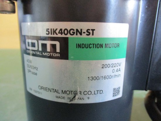 中古ORIENTAL MOTOR ギヤヘッド5GN18K /インダクションモーター