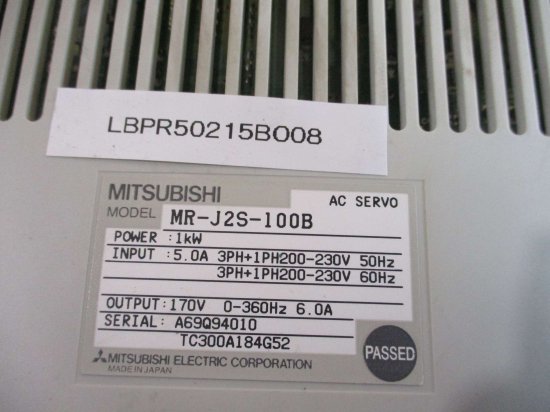 中古 MITSUBISHI AC SERVO MR-J2S-100B-EE085 ACサーボアンプ