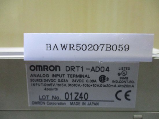 中古 OMRON ANALOG INPUT TERMINAL DRT1-AD04 アナログ入力端子