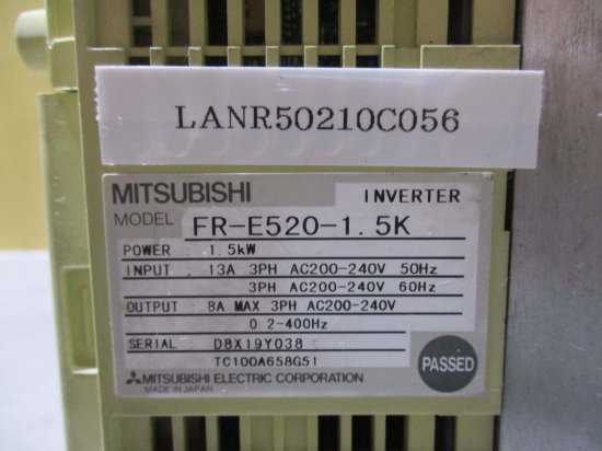 中古 MITSUBISHI INVERTER FR-E520-1.5K インバーター 1.5KW