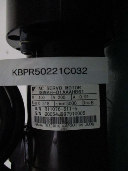 中古 YASKAWA AC SERVO MOTOR SGMAH-01AAAHB61/HPG-16A-11-J603A-SP 100W -  growdesystem