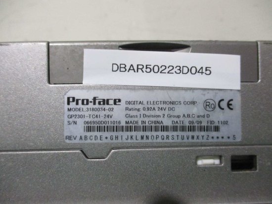 中古 PRO-FACE デジタル 表示器 3180034-02 GP2301-TC41-24V 通電OK - growdesystem