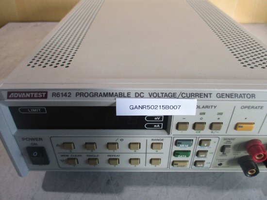 中古 ADVANTEST R6142 PROGRAMMABLE DC VOLTAGE/CURRENT GENERATOR 電源電流発生器 26VA  MAX 48-66Hz 通電OK - growdesystem