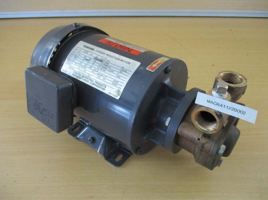 中古 TOSHIBA 3-PHASE INDUCTION MOTOR IK-FCKLK8 15KLD02Z 三相インダクションモーター 0.31KW  - growdesystem