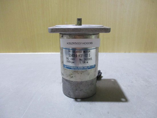 中古 SAWAMURA DC GEARED MOTOR SS40E4-H3F-12.5 - growdesystem