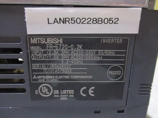 中古 MITSUBISHI INVERTER FR-E720-0.2K インバータ 200V - growdesystem