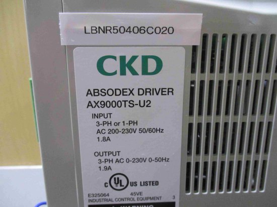 中古 CKD ABSODEX DRIVER AX9000TS-U2 アブソデックス用ドライバ AC200-230V - growdesystem