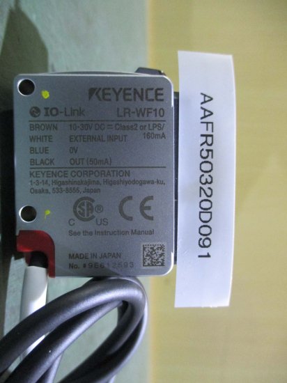 中古KEYENCE LR-WF10 アンプ内蔵ファイバ型レーザセンサ - growdesystem