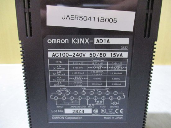 中古 Omron K3NX-AD1A Digital Panel Process Meter, AC 100-240V 50