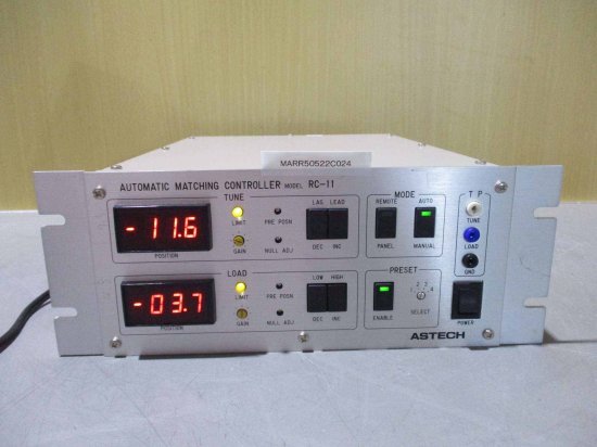 中古 ASTECH AUTOMATIC MATCHING CONTROLLER RC-11 自動マッチングコントローラー AC100V 0.5A  通電OK - growdesystem