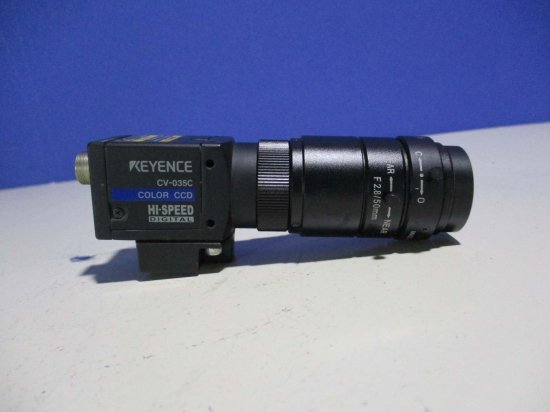 中古 Keyence CV-035C Color CCD Camera/TV LENS F2.8/50MM - growdesystem