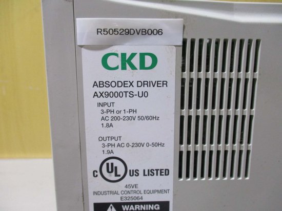 中古 CKD ABSODEX DRIVER AX9000TS-U0 アブソデックス用ドライバ AC200-230V - growdesystem