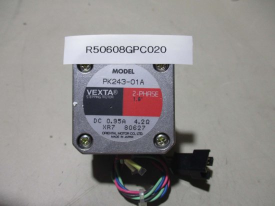 中古 ORIENTAL MOTOR VEXTA STEPPING MOTOR PK243-01A ステッピングモーター DC 0.95A -  growdesystem