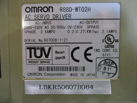 新品 OMRON オムロン R88D-WT02H サーボドライバー-