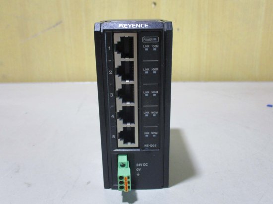 中古 KEYENCE NE-Q05 EtherNet/IP対応イーサネットスイッチ5ポート - growdesystem