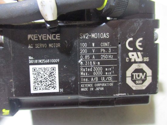 中古 KEYENCE AC SERVO MOTOR SV2-M010AS AC サーボモーター 100W - growdesystem